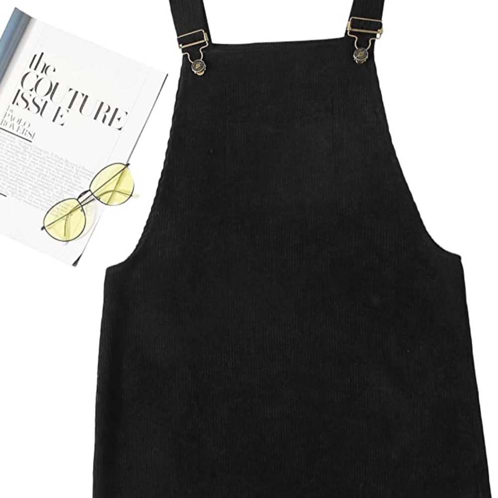 Corduroy pinafore short skirt